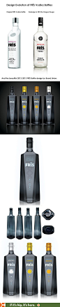 Fris Vodka bottles and a look at the design evolution.