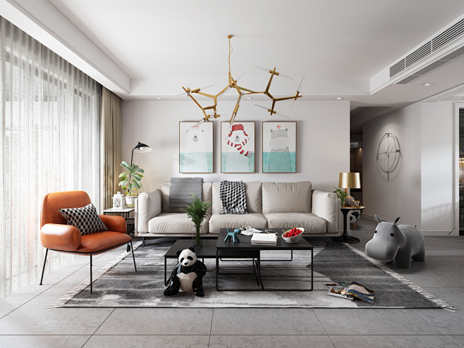 北欧客厅室内设计拓者设计吧