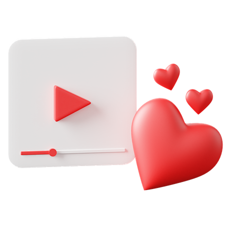 Like Video 3D Icon