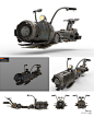 Rat Hover Concept, Hebron PPG : It is an illegal drag racing hover. Basically, it was inspired by illegal local motorcycle races in Indonesia. However, here I redesigned some of components and arranged it to become fitted in a post apocalyptic theme