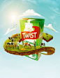 Twist Organic Milk : Twist Organic Milk Print Ad.www.aostudio.me@北坤人素材