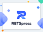 R Mark Icon For Retspress flat minimal data protect security logo technology real state logo retspress icon r mark