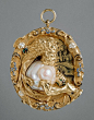 Hercules Pendant. French, Paris, about 1540 Gold, enamel, and a baroque pearl@北坤人素材