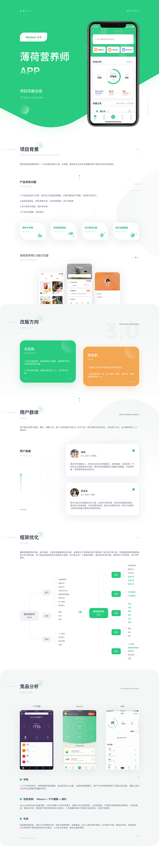 薄荷营养师 V3.0改版|UI|APP界...