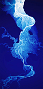 “一条河流的历史～” 这张美丽的图片记录着美国俄勒冈州的威拉米特河(Willamette) 在过去的12000年到15000年间的河道变化。通过对在空中收集的激光雷达测绘数据进行研究，制图师Dan Coe获得了准确的模型。
_现代中式 _蓝背景采下来 #率叶插件，让花瓣网更好用#