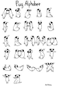 Bah Humpug: Updated Pug Alphabet (w/o text)