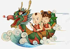 端午节插画划龙舟高清素材 设计图片 页面网页 平面电商 创意素材 png素材