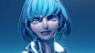 3D Character Character character animation Character design  Cyberpunk hair human face portrait Sculpt