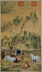 清 郎世宁 八骏图台北故宫博物院