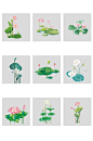 绿色荷花免抠素材-众图网