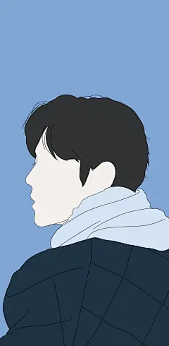 赞赞，白月光～手绘简约壁纸插画