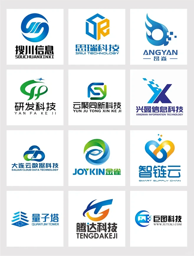 科技公司logo 互联网logo设计 - 小红书-花瓣网