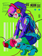 anime ILLUSTRATION  manga Cyberpunk lofi animation  Character design  graphic design 