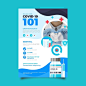 Flat coronavirus vaccination flyer