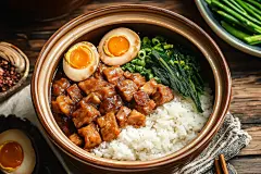 特色卤肉饭美食摄影