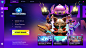 Arena blockchain game Hero heroes strike nft Thetan UI ux Web Design 