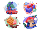 Merry Christmas Icons icon design holidays christmas illustrations icons set winter holidays santa claus xmas merry christmas christmas icons illustrations illustration art digital painting digital illustration illustrator design studio illustration graph