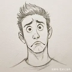 欧美卡通人物线稿，简洁可爱的画风