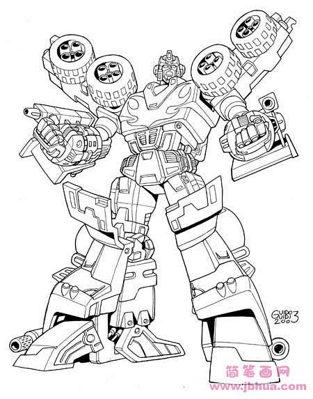儿童变形金刚卡通人物简笔画图片