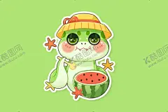 蛇年插画 【酷图网】蛇年插画,卡通,可爱蛇宝,创意卡通,蛇年元素,手绘卡通