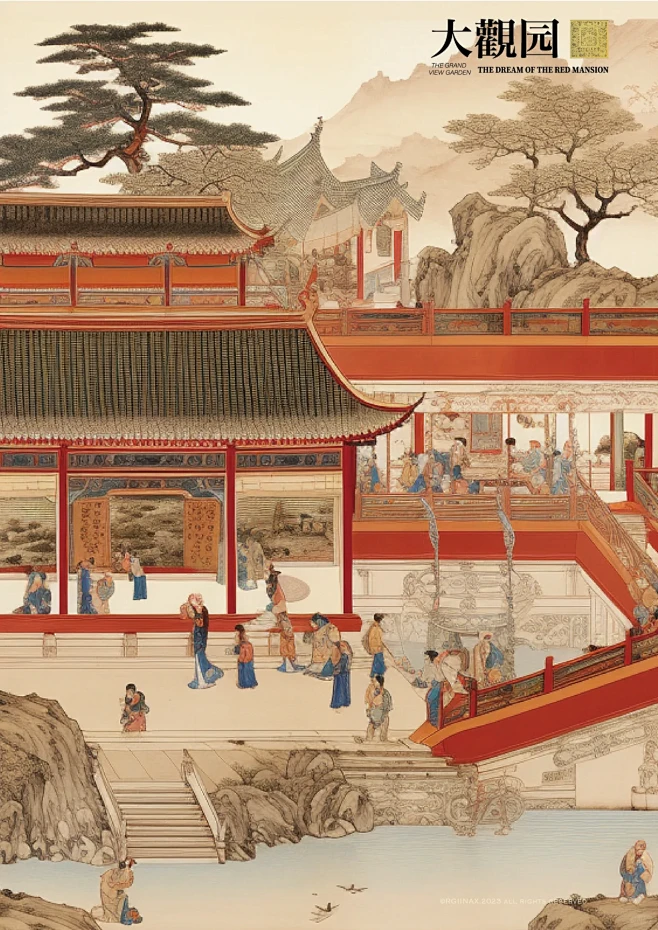 新红楼梦大观园·文笔园林ai绘画进阶关键词-花瓣网