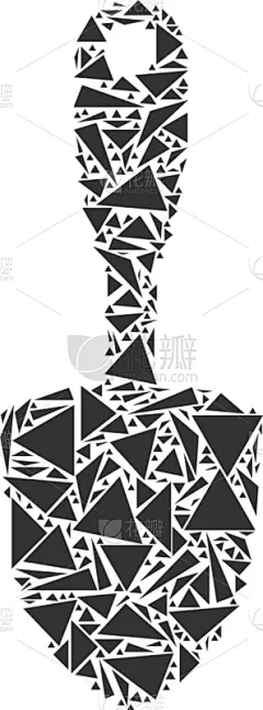 三角形,铲子,抽象拼贴画,铲车,农业,创造力,概念,多样,图像,设备用品