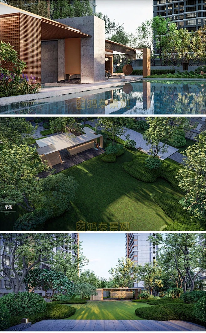 现代雅奢厦门中骏天禧大区景观文本轻奢住宅区景观设计方案文本-花瓣网