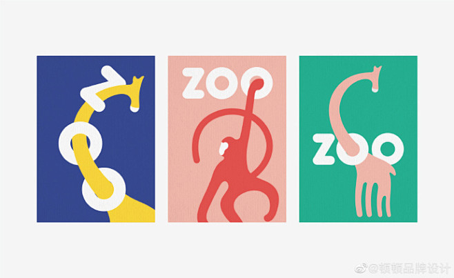ZOO儿童教育品牌形象logo设计风格#...