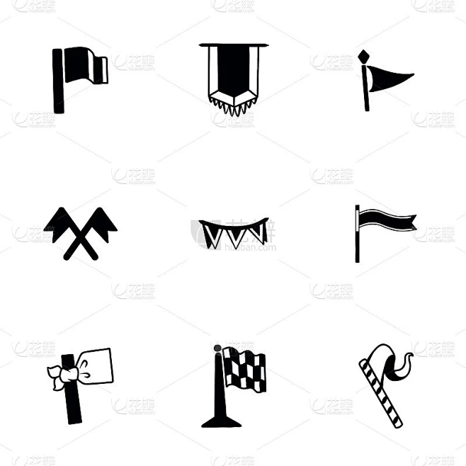 Vector Flags图标集素材-花瓣网