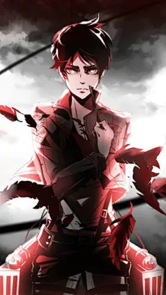 《进击的巨人》艾伦海报手机壁纸