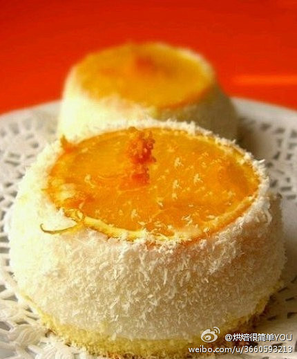 【香橙奶油慕斯】1.戚风蛋糕、橙子、奶油...