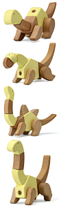 Click 'n' Play - built your own dinosaur wooden toy | toy design