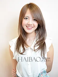 【图】自然弧度为你打造娴静文艺范儿！10款最热直发&amp;梨花日系发型合集，令你散发出清纯少女的气息！_第6页_日系发型_海报时尚网