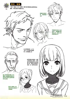中文版和日文版—漫画男女人物表情颜艺绘制方法 手绘美术参考素材-书籍教程-微元素 - Element3ds.com!