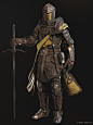 Knight , Tomasz Marczak : Hi all. Here is my most recent work inspired by For Honor and one of the concepts found here on Art Station (Link below) It's a low poly model with 35K Polygons and 3 texture sets. There is also a knight's head going to be added 