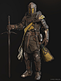 Knight , Tomasz Marczak : Hi all. Here is my most recent work inspired by For Honor and one of the concepts found here on Art Station (Link below) It's a low poly model with 35K Polygons and 3 texture sets. There is also a knight's head going to be added