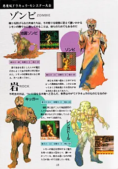 恶魔城-怪物设定集-小岛文美Kojima Ayami，日本插画师。风格主要偏向幻想系与历史系，又带有强烈的黑暗与死亡的风格，给人以独特印象，能将插图中的内涵沁入人心底的功力。或恐怖、或甜美、或妖异、或冷酷……欣赏者一刹那被牢牢吸引，然后仔细屏息凝望又能使人陶醉在一种直观而真实的世界中，仿佛看到了生命的由青 ( (20)