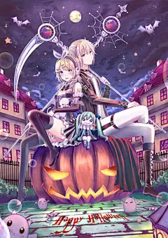 VOCALOID 同人图 插画 壁纸 | 万圣节~~