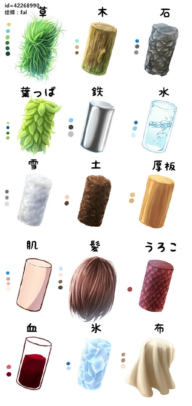 #SAI资源库#动漫场景15种不同材质的...