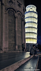 Pisa lights the night: 
