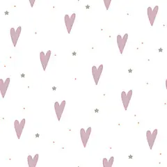 点击来源直接获取大图文件 |带有可爱手绘心和星星的无缝矢量图案。有趣的设计。斯堪的纳维亚风格的爱情纹理。可爱的包装纸、纺织品、织物、壁纸、礼品、卡片、包装、服装的背景。
