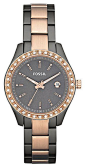 $90 Fossil Watches - Rose Gold and Smoke Ion Ladies Watch