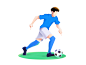 Play footbal footbal illustration
