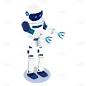 插画风-机器人创意贴纸站立-SVG