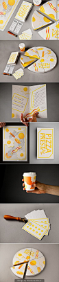 Graphic Design: Amanda Berglund's great identity for a breakfast pizza place: 