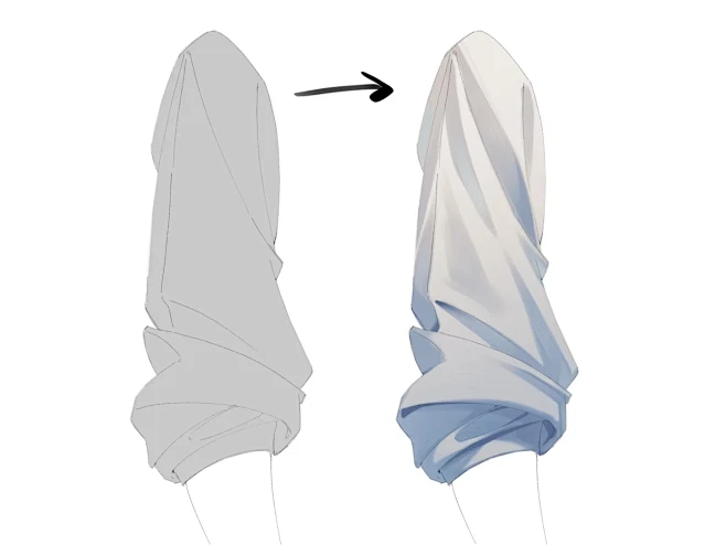 【procreate】一个衣服上色过程
