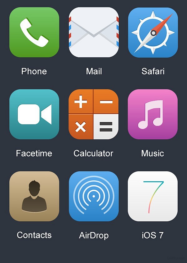 IOS7图标重新设计Flat reDes...