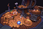 Pirate Treasures, ZUG ZUG : I was started with one Chest to train my skills in a bit different way of texturing ... Didn't expected I will do this scene, but it was so fun, that I could not stop working on it