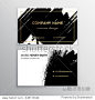 Set of Black and Gold Design Templates for Brochures  Flyers  Mobile Technologies and Online Services  Typographic Emblems  Logo  Banners and Infographic. Abstract Modern Backgrounds.Brush stroke