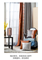 现代新中式轻奢美式仿真丝E703卧室客厅样板房拼接定制窗帘-淘宝网
